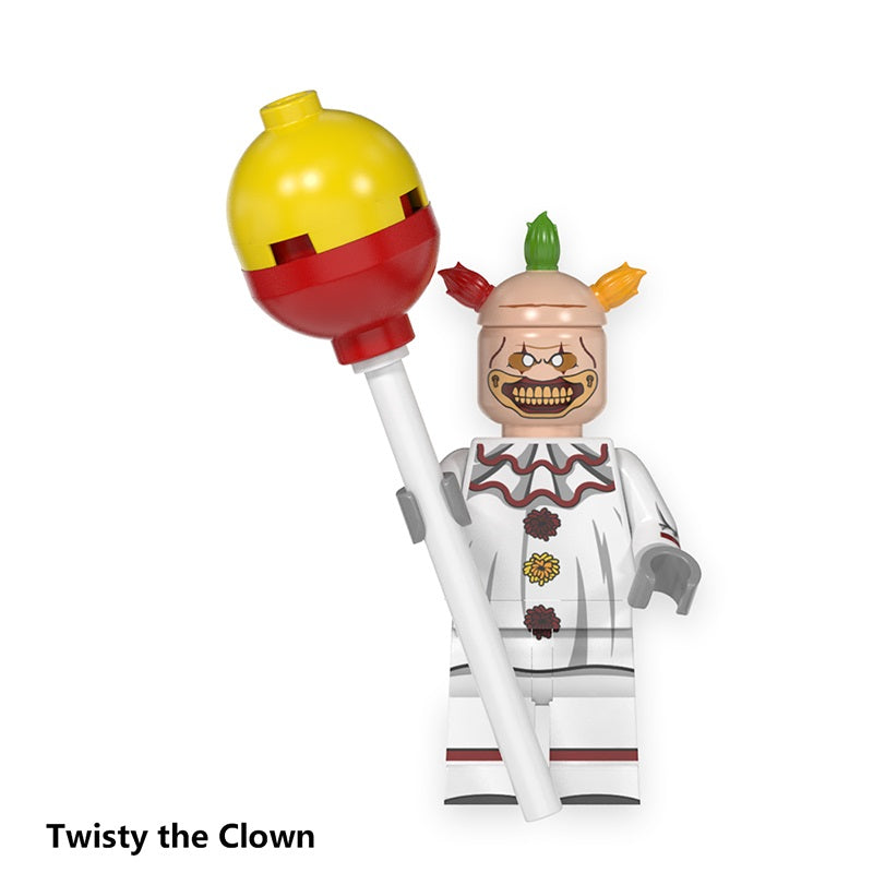Twisty the Clown minifigure on a white background