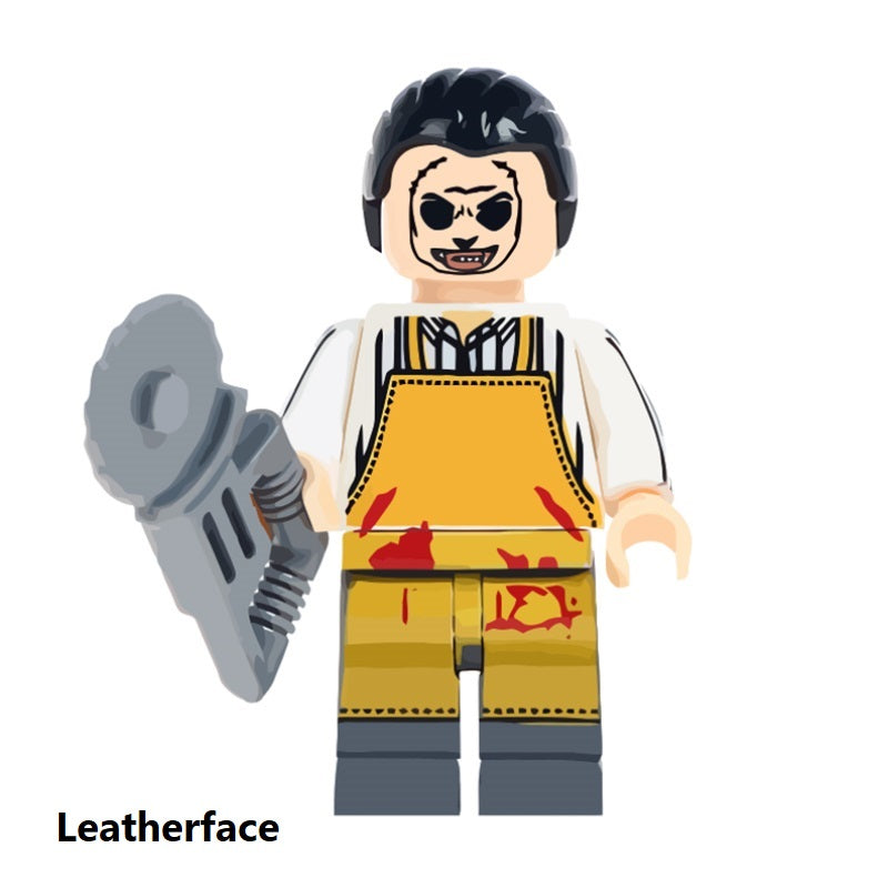 Leatherface minifigure on a white background